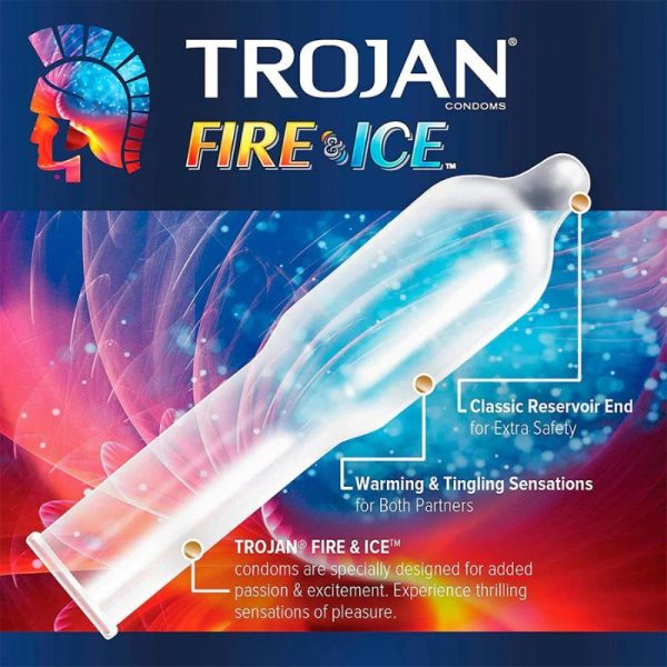 Condones Trojan Fire & Ice 3 piezas - Imagen 4