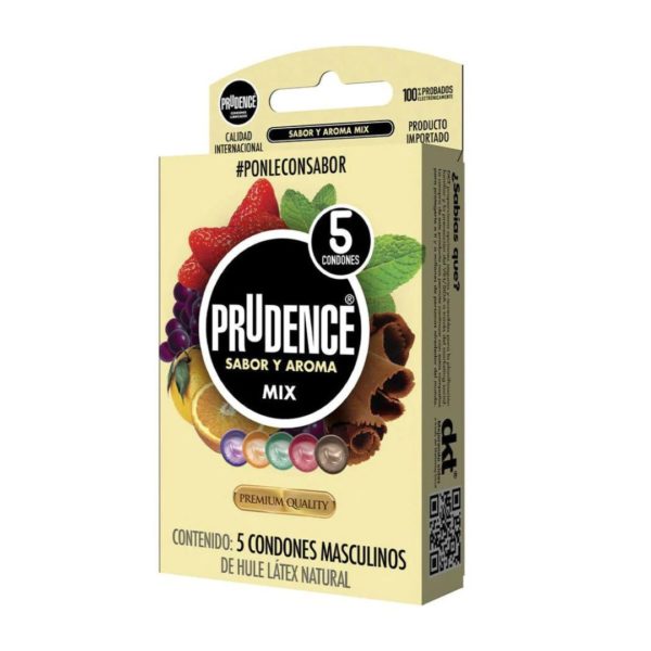 Condones Prudence Sabor y Aroma Mix 5 piezas - Imagen 2