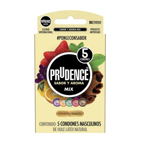 Condones Prudence Sabor y Aroma Mix 5 piezas - Imagen 3