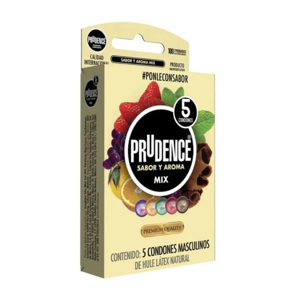 Condones Prudence Sabor y Aroma Mix 5 piezas - Imagen 4