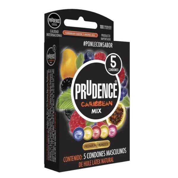 Condones Prudence Caribbean Mix 5 Piezas - Imagen 3