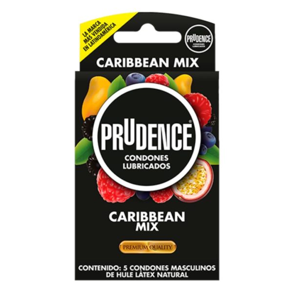 Condones Prudence Caribbean Mix 5 Piezas