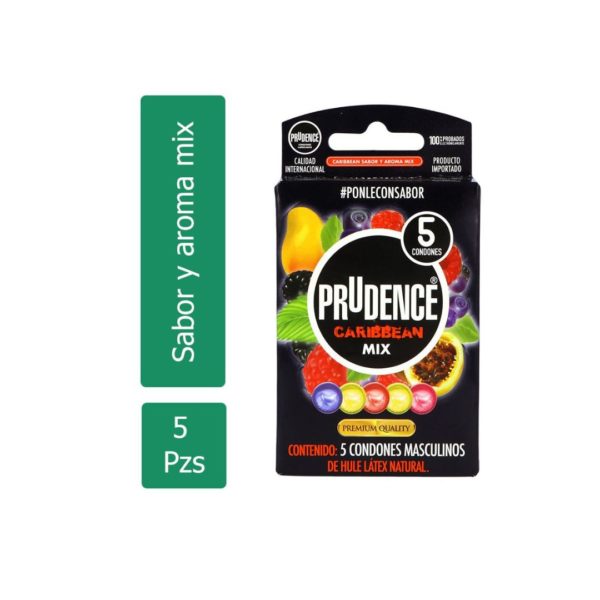 Condones Prudence Caribbean Mix 5 Piezas - Imagen 2