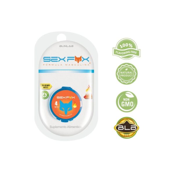Sex Fox Fórmula Masculina 4 pastillas - Imagen 2