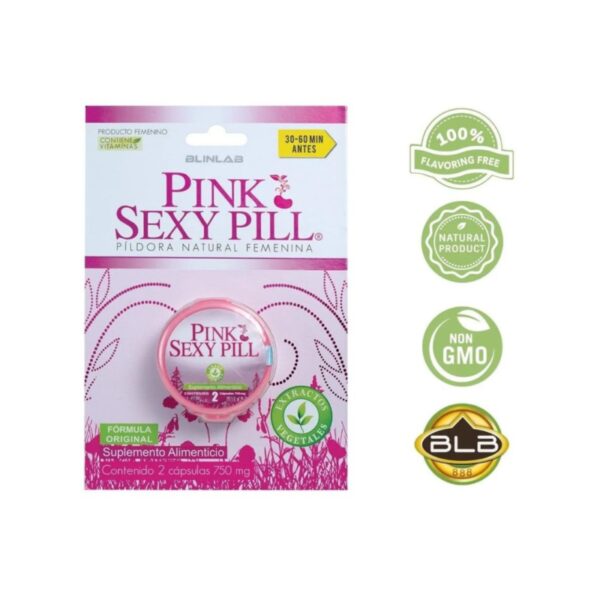 Vigorizantes Pink Sexy Pill	Píldora Femenina 2 piezas - Imagen 2