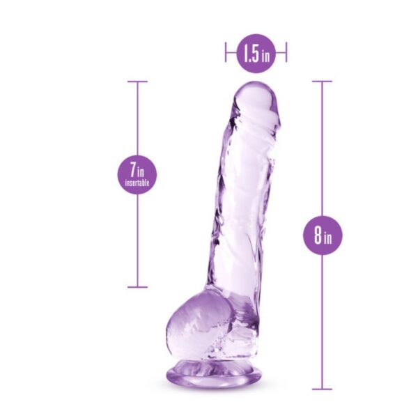 Dildo Naturally Yours Crystalline 8" Amethyst - Imagen 2